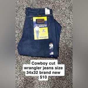 Wrangler Men’s Cowboy Cut Jeans - Dark Blue Denim